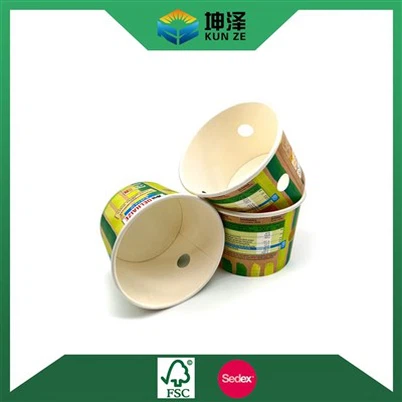 ชามกระดาษแบบใช้แล้วทิ้งพร้อมฝาปิด